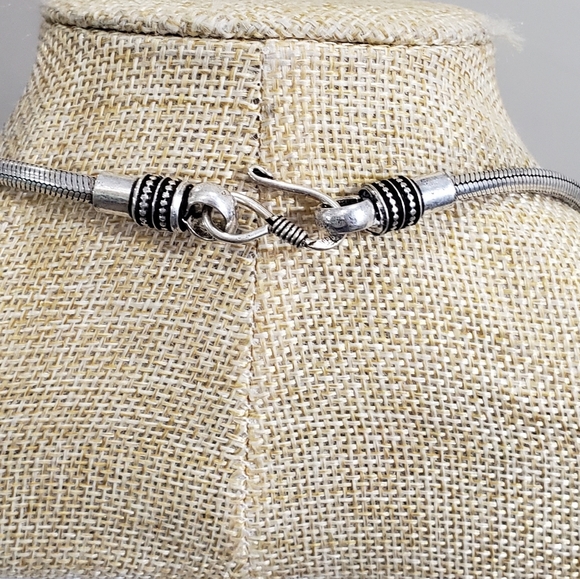 Natural Moss Agate Gem 925 Silver Handmade Thick Heavy Long Pendant Necklace - Picture 16 of 16